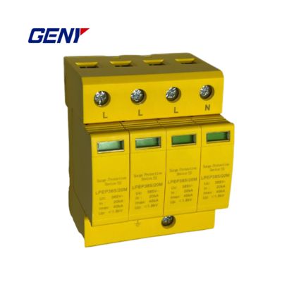 LPEP 385/20M Series Surge Protective Device with 385V Max Continuous Voltage 35mm Rail Mounting and Up≤1.8kV Protection Level